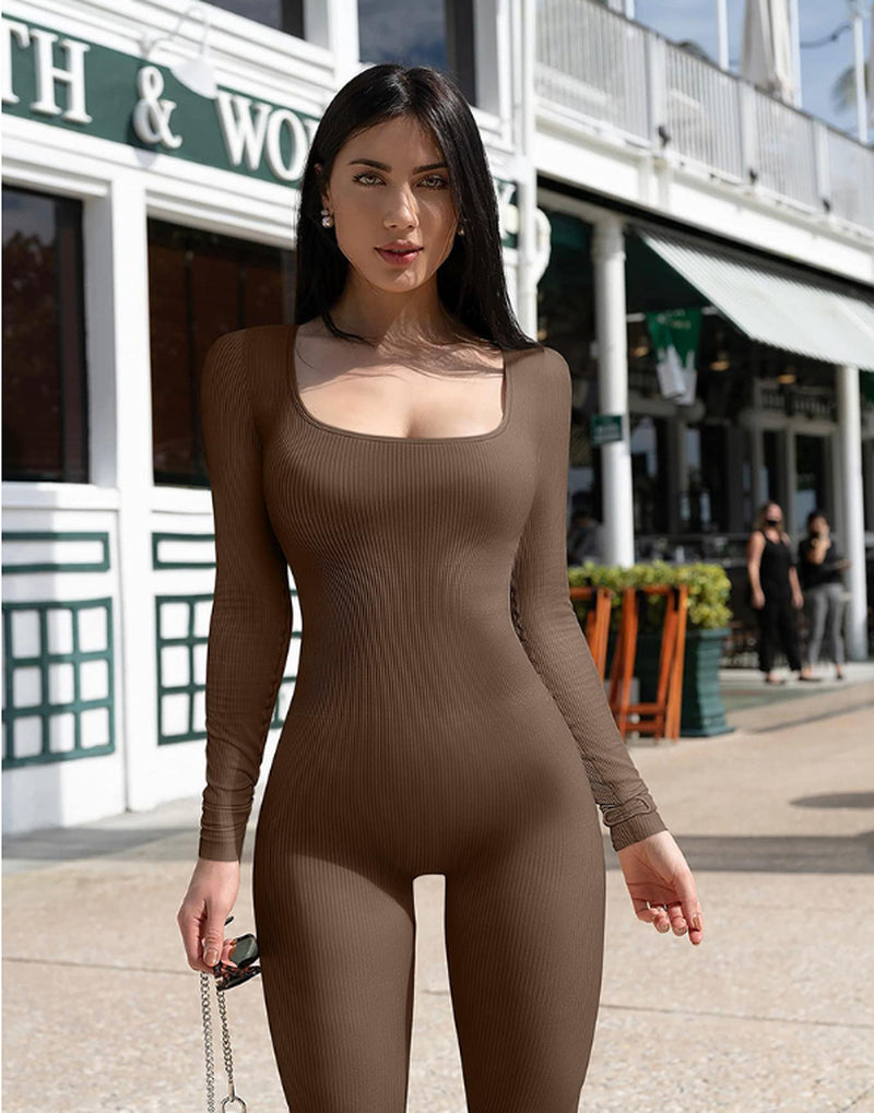 Seamless Jumpsuit Long Sleeve Shapewear Hip Lift Yoga Jumpsuit Sports Jumpsuit Bodysuits